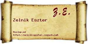 Zelnik Eszter névjegykártya
